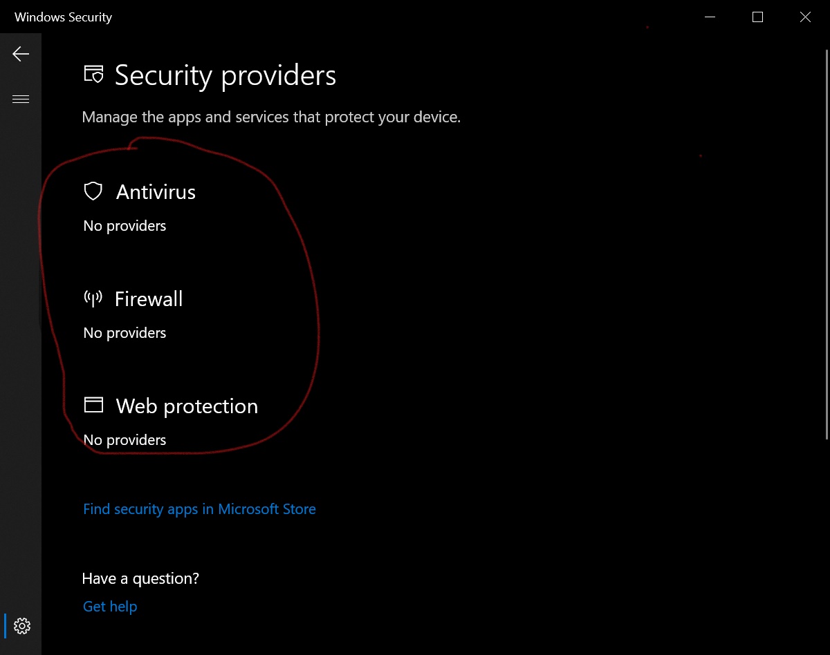 Windows Defender and the entire Security system in win10 1909  is not working at all 34de831a-2c32-4053-a6fa-1cc61692f253?upload=true.jpg