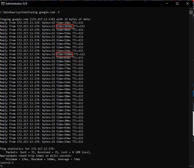 Ping Spikes, Intermittent Internet Speeds 350135d1635613109t-ping-spikes-1030-network-stability-via-ping.jpg
