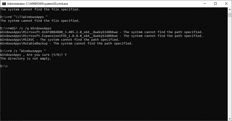 Unable to open notepad, terminal or anything else in the WindowsApps folder in C: 350652d1636078019t-unable-delete-windowsapps-folder-cmd1.png