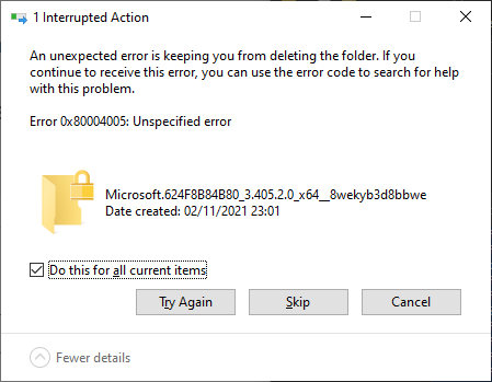 Unable to open notepad, terminal or anything else in the WindowsApps folder in C: 350654d1636078181t-unable-delete-windowsapps-folder-exp1.png