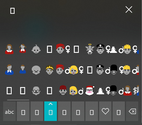Touch keyboard has many missing emojis, replaced with blank squares 352d788b-cb2f-475f-8154-b35cbb2361bd?upload=true.jpg
