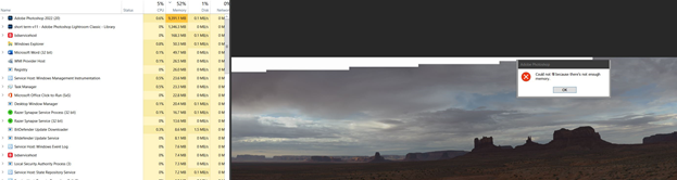 Some applications keep saying that I have used up all of my memory. 353097d1637887169t-adobe-applications-saying-there-isnt-enough-memory-image.png