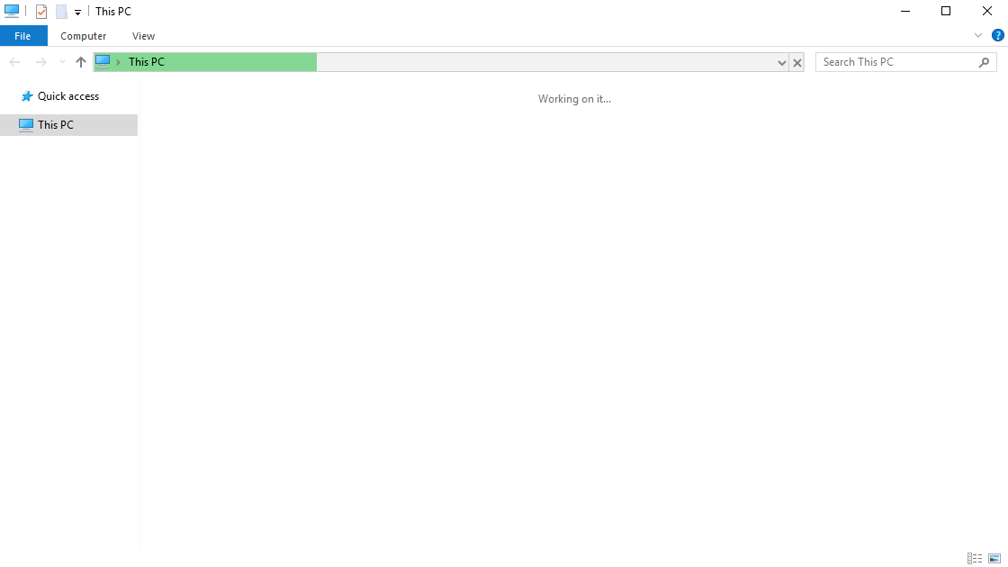 File Explorer constantly loading or refreshing, can't see files 353a25d5-a5d2-45b6-bb85-291dfb4b42fb?upload=true.png