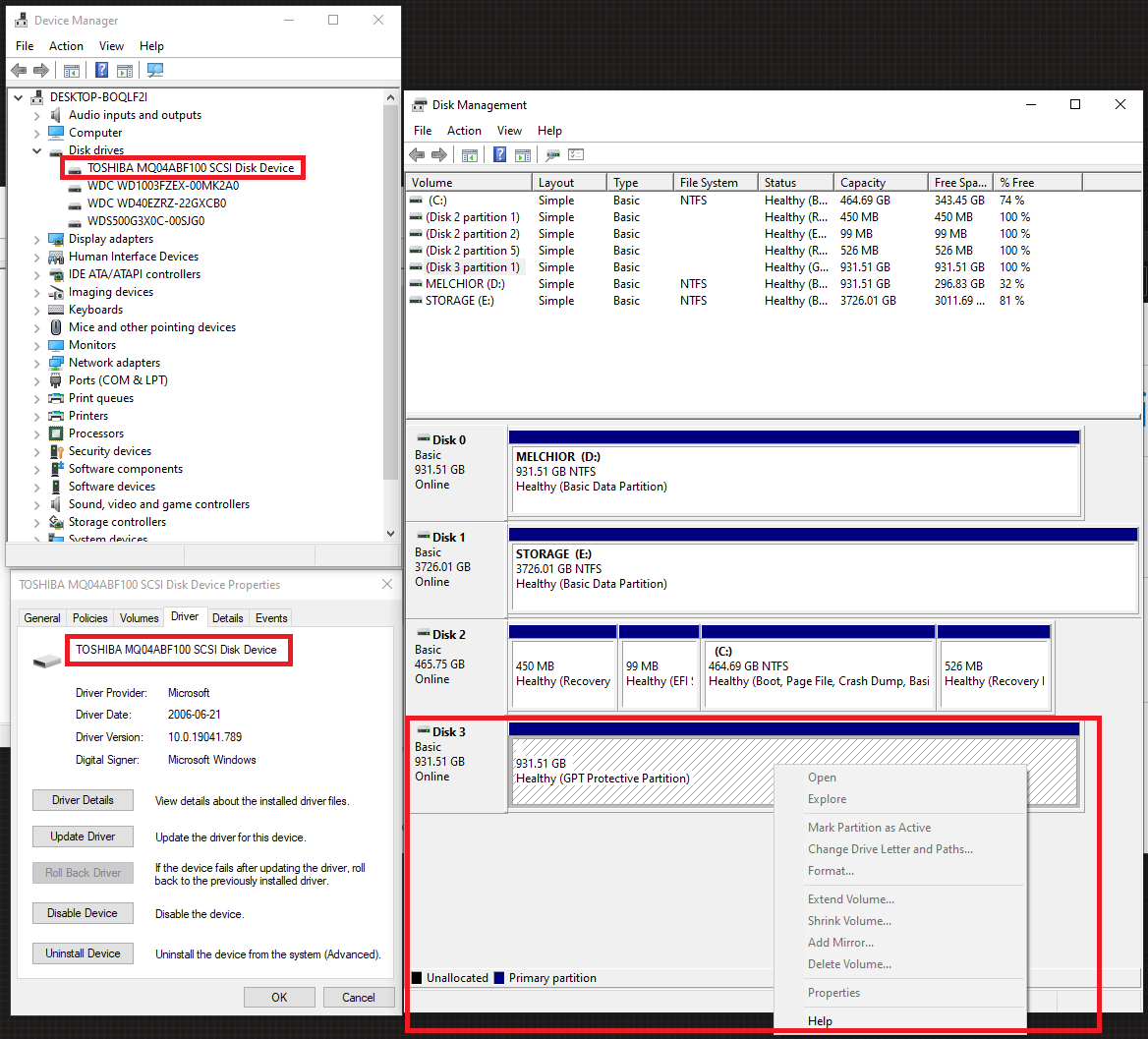 Drive showing in Disk management, options greyed out but can't access drive 353b85af-8455-45b3-90ed-1e8f8c108086?upload=true.png