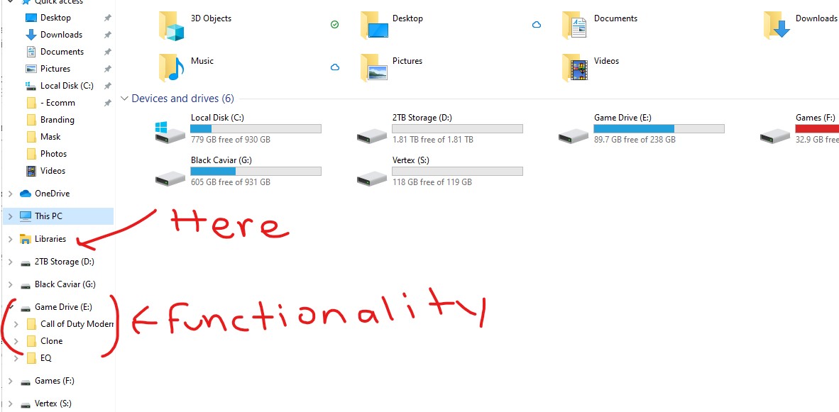 Show local disk C: as "expandable and collapsible" On navigation pane in file explorer in... 3579a04b-62d1-481a-8685-e32074fc7cce?upload=true.jpg