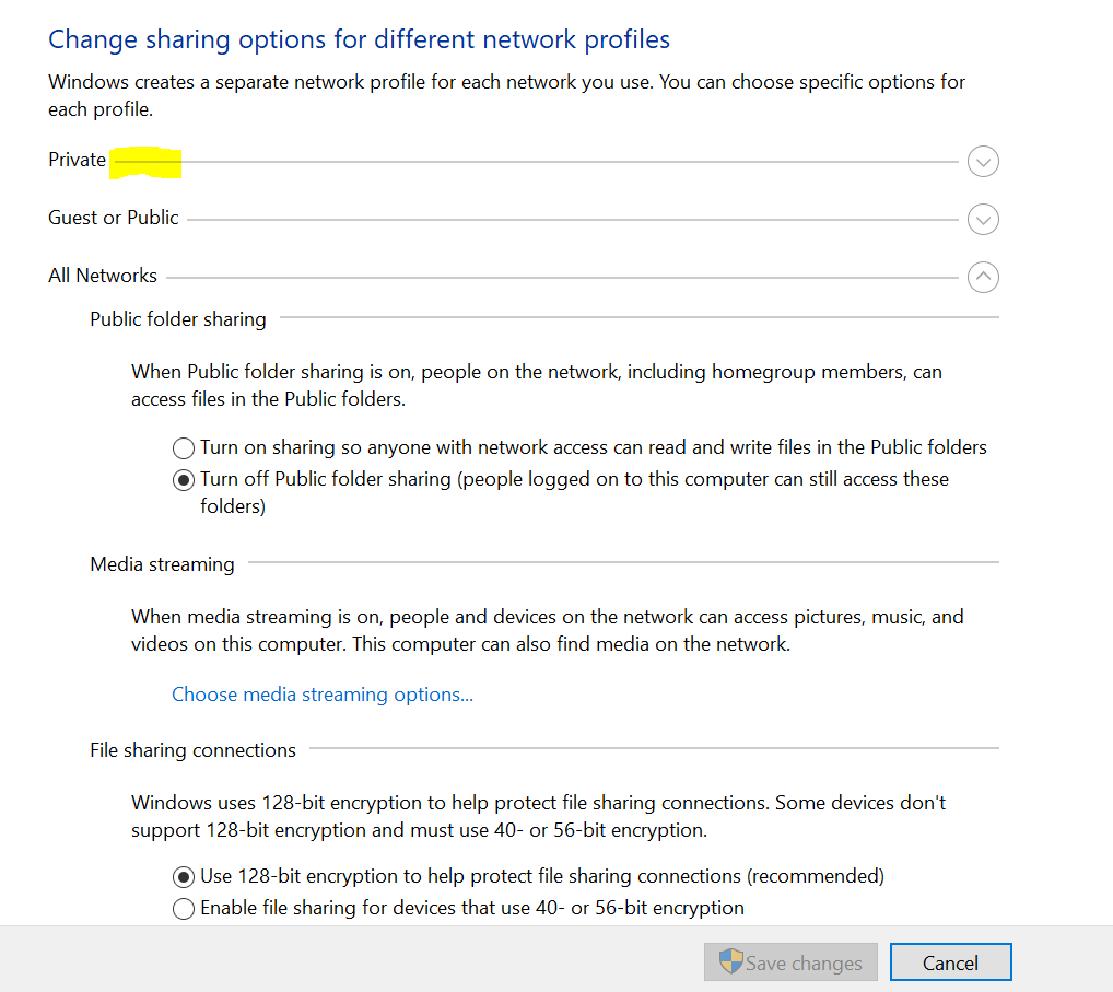 Advanced Sharing Settings not showing current network profile as Private. 35be669b-5ae7-4120-a8a2-5589989e44a4?upload=true.png