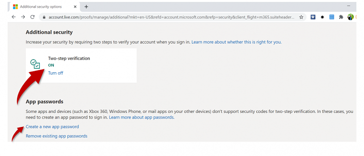 EVERY time I access a MS app or page I am asked to login but I already did. Relogging in... 360690d1645720460t-how-setup-app-password-ms-instructions-dont-match-web-pages-image.png