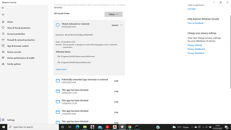 if we restore a quarantined file from windows security will such file be exempted from... 361514d1646636332t-how-restore-quarantined-file-windows-defender-3.png