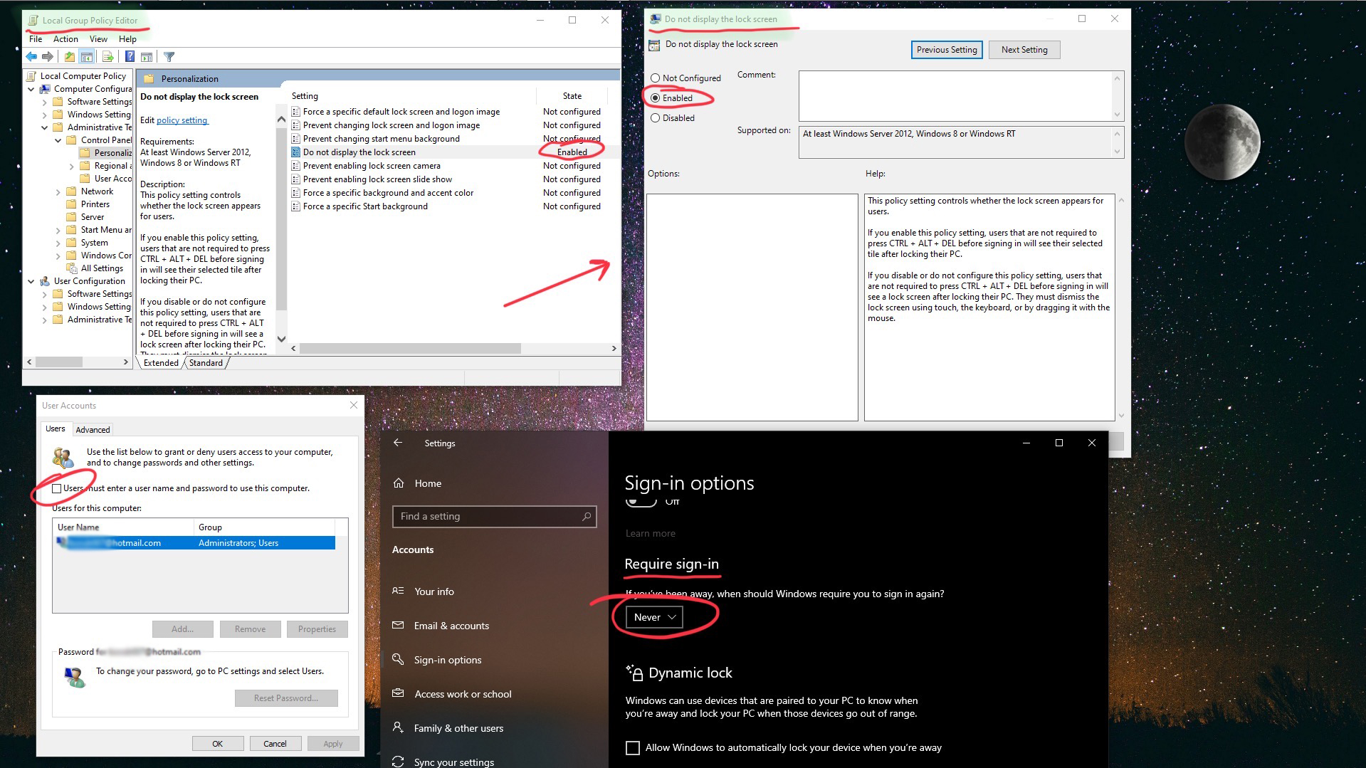 When I open win 11 i have one sign in screen, sign in and go to a second identical screen... 361712d1646840889-disabling-lock-screen-sign-win-10-pro-ss4.jpg