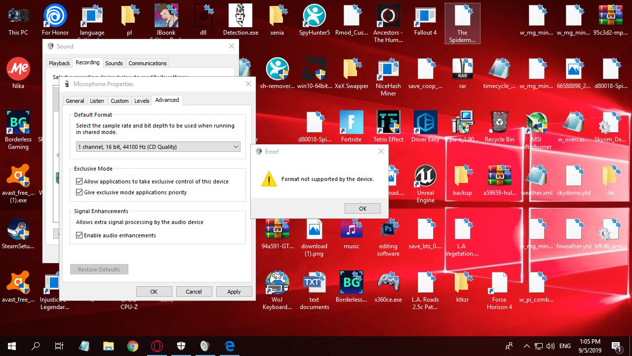 microphone won't change sample rate. 361e6a25-032b-47cb-ba4d-b982e6394a4e?upload=true.jpg
