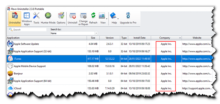 Remove iTunes from Windows 11. 362678d1647893036t-how-safely-remove-itunes-revo_itunes.png