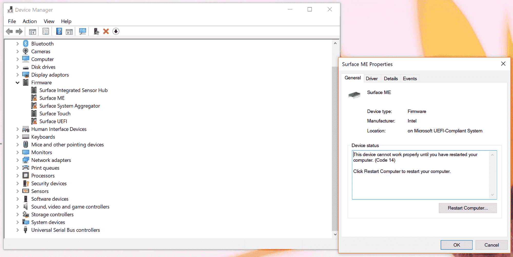 Keep getting "restart to finish setting up devices" 366648c3-d753-4b22-93ce-207d0bc94f7f?upload=true.png