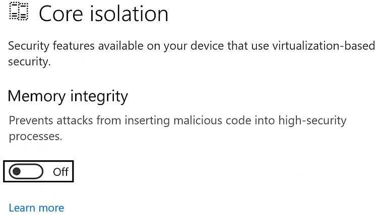 I can't install apps cause the core isolation is turned on but I can't find core isolation... 367097d1653229669t-core-isolation-2022-05-22_11-25-32.jpg