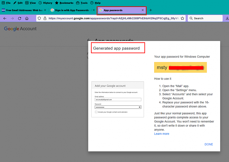 Set up Copilot Connectors for OneDrive, Outlook and Google apps 367563d1653825071t-outlook-settings-app-passwords.png