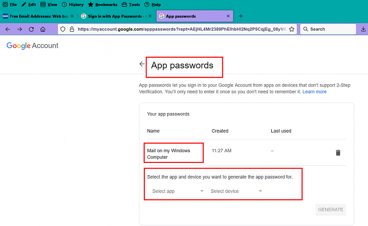 Set up Copilot Connectors for OneDrive, Outlook and Google apps 367564d1653825207t-outlook-settings-app-passwords-1.png