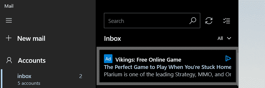 Why is there ads in my inbox in the Windows Mail app. 367b392b-5092-4bdb-980d-8f38b9e7dad2?upload=true.png
