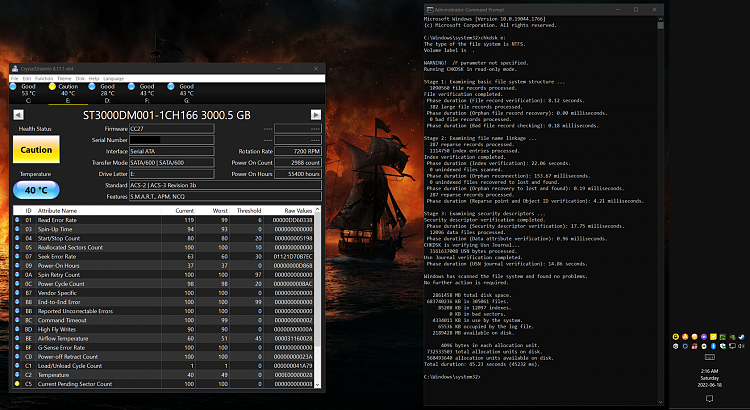 Is it an error on the external drive - it does not seem in Crystal Disk Info... I:/ ...? 369141d1655540346t-crystal-disk-info-reads-caution-2022-06-18-02_16_11-greenshot.png