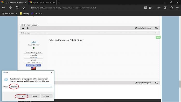 I can't log my account. In my lap screen no any password box. All my details also in this... 36976d1485956787t-log-screen-run-box.jpg