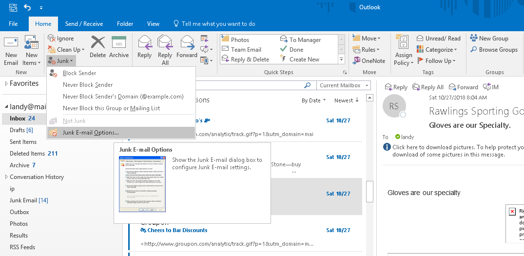 PUTTING A BATCH OF SELECTED MESSAGES INTO THE SAFE SENDERS LIST 36dc2a58-238e-41b2-b44e-c8d767e61ee4?upload=true.png