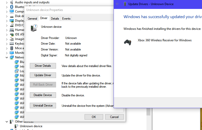 Xbox 360 Wireless Receiver stopped working after updating to Windows 10 version 2004 36e5289f-738d-4f4e-aee1-5f427cdc3be1?upload=true.png