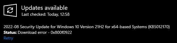KB5012170 - install error 0x800f0922.Possible solution to the problem. 373547d1660913487t-windows-update-kb5012170-error-0x800f0922-2022-08-19_12-59-21.jpg