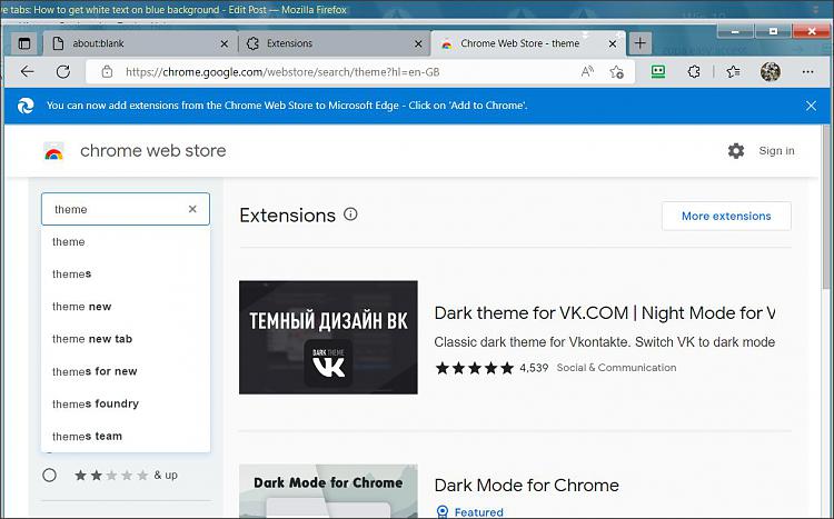 when I click on Type here to search in Home menu it comes a white background with a blue... 375198d1663140137t-edge-inactive-tabs-how-get-white-text-blue-background-1.jpg