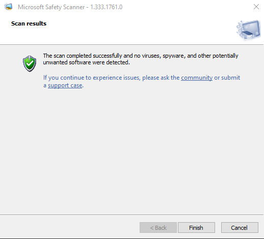 Microsoft Safety Scanner shows Infected File but after Scan Shows Everything is Protected 375e212c-7329-4089-8d7d-8621c28c4a69?upload=true.png