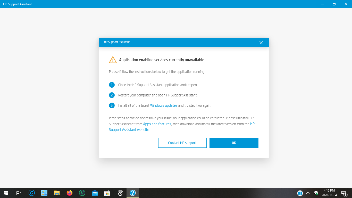 HP Support Assistant version 9.6.838.0 stop working 37a435f4-b13d-4b49-bb30-2c484a0530c5?upload=true.png