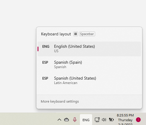 Spanish Latin Keyboard keeps popping up after turning off. 37b20163-60b4-4028-ad34-35ec887ba27f?upload=true.png