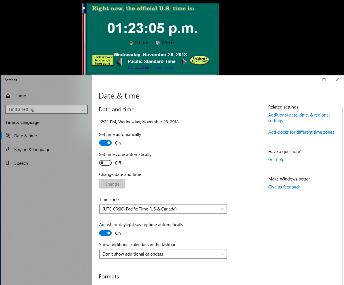 Why is my system clock behind by an hour? 3807d266-058b-4507-b384-98fb7a650543?upload=true.png