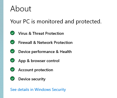 Windows 10 1903 missing 'Device performance & Health' in settings. 383158c4-8864-4f17-bbef-a73e275ce766?upload=true.png