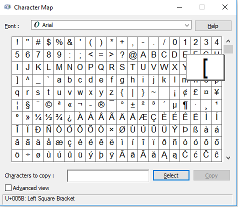 I am unable to type the closing square bracket character ']'. 38af8d3c-f274-4487-9a8e-e2a8eecb2d60.png