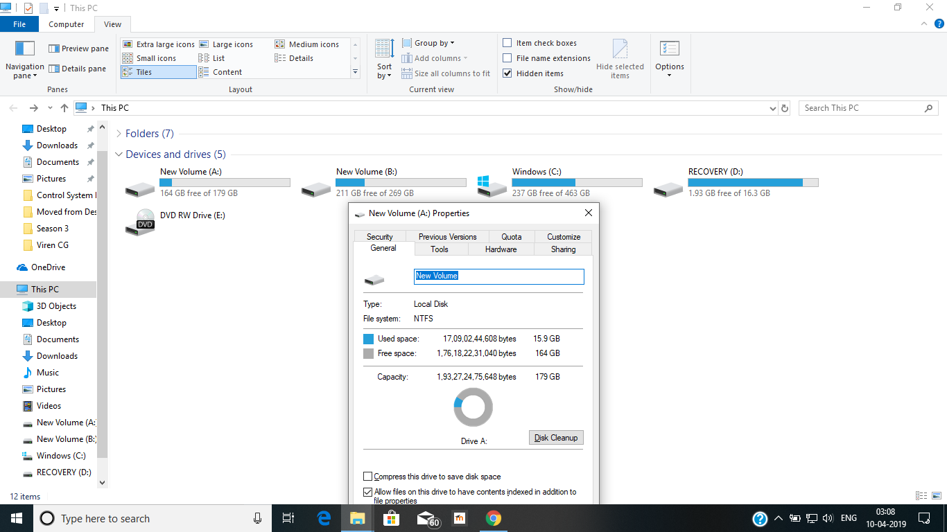 Incorrect Drive Usage Size being displayed in Windows 10 38fbe973-9657-4071-800c-4f115275ad6a?upload=true.png