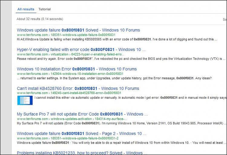 Install error 0x800f0831   while updating  2025-04 Cumulative Update for Windows 11 Version... 390781d1683995667t-2023-05-cumulative-update-kb5026361-update-failure-0x800f0831-1.jpg