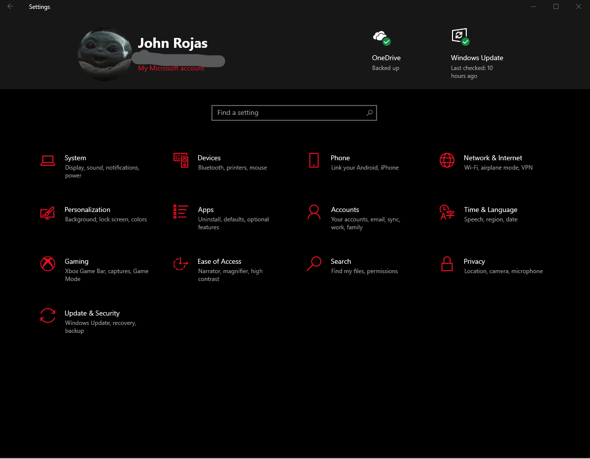 How do disable where it shows my account info as soon as i open my settings 391a11dc-4b36-4954-b86d-7a0446eb9f31?upload=true.png