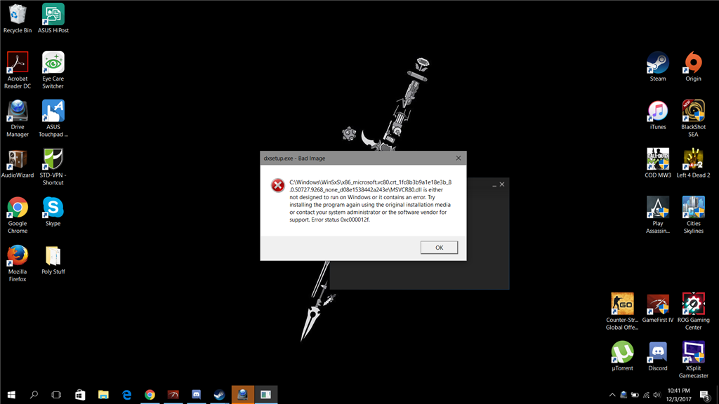 Xcom series games give me 'bad image' errors on launch using Steam. 3923968d-b867-4a7c-8840-dd633e349651.png