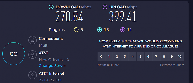 Internet speed test results any browser very slow.  When tested with app, get 10x higher... 393188d1688227882t-testing-internet-speed-speedtest-ff.png