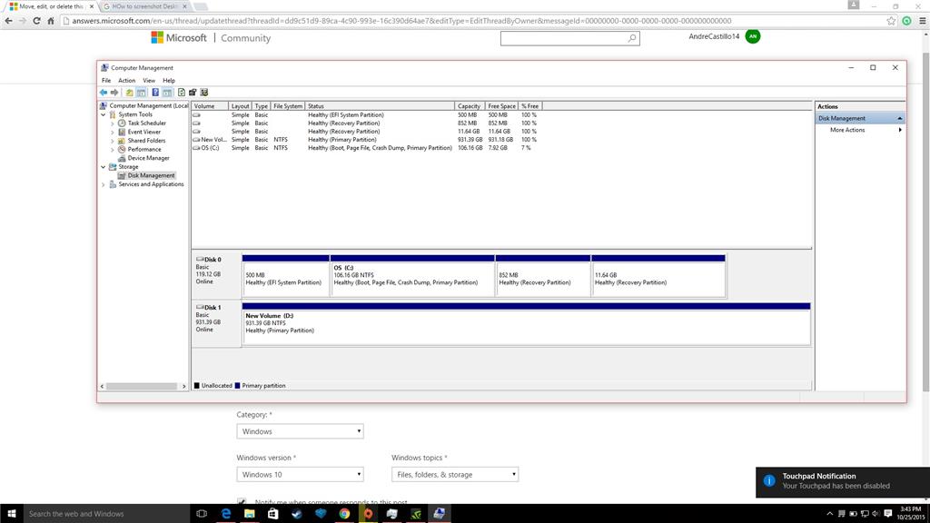 I see my two 1TB merged SSDs and my 2TB HDD. What is Disk 1 now? I am confused. 393623a8-5775-4f14-b352-b33ed04b4fee.jpg