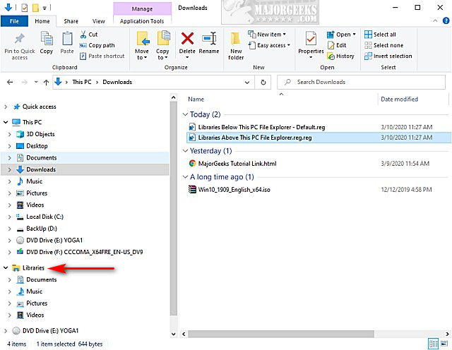 file explorer doesn't open to this pc and NOT show this pc in navigation pane at the same time. 398458d1696349985t-show-pc-navigation-pane-how-move-libraries-above-below-pc-file-explorer-1.jpg