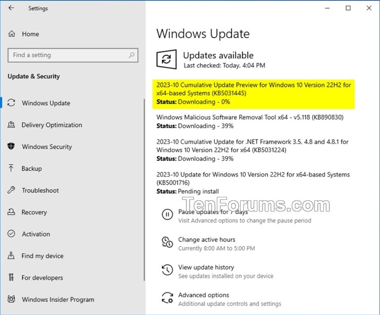 Windows 10 KB5031445 is out with performance fixes 399251d1697583975t-kb5031445-windows-10-insider-release-preview-build-19045-3633-22h2-kb5031445.jpg