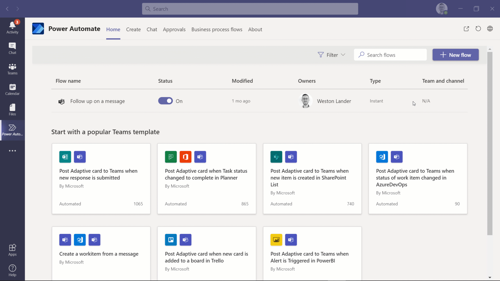 What is new to Microsoft 365 in November 2020 3_GIF_Power-Automate.gif