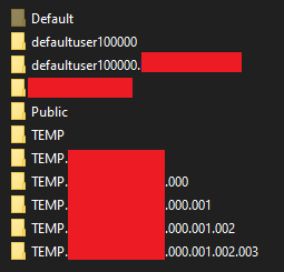 TEMP.${SYSTEM_NAME}.XXX and defaultuser100000 under C:\Users 3a07ec32-12b0-48f7-971b-af613d503fea?upload=true.png