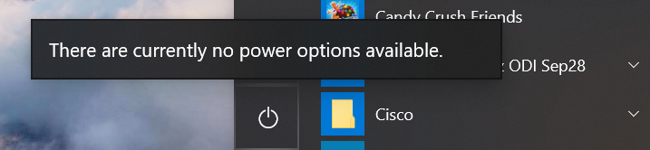 "There are currently no power options available" 3a2095fb-8287-4f50-8793-4e94d2fe9e08?upload=true.png