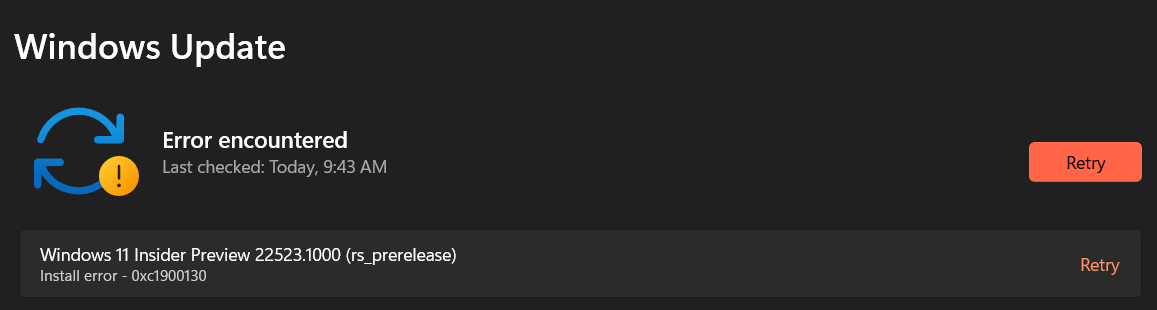 0xc1900130 this is my error when i try updating to windows 11 3a3b6ea9-779c-47b3-b0ee-3ae5fc94748f?upload=true.png