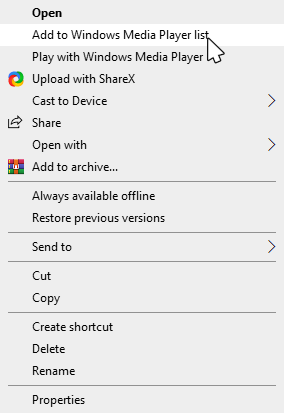 context menu item / entry to right click song to add to current groove music playing list 3a45acc6-b07c-4b02-8750-25527b47a706?upload=true.png
