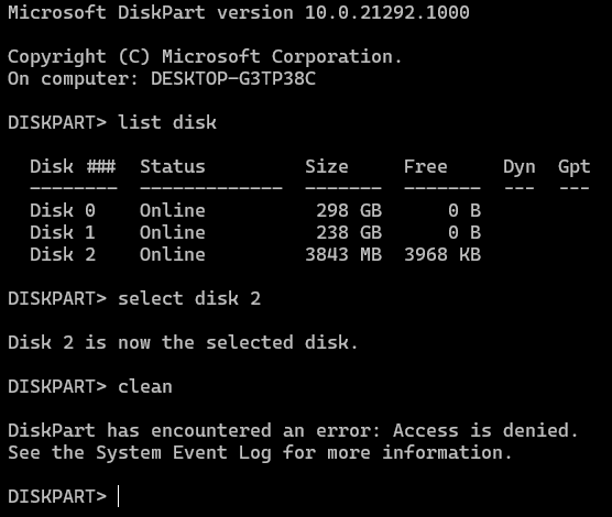 Unable to clean usb using diskpart 3a4fd7a0-ab60-47a1-b26d-16c917ed9752?upload=true.png