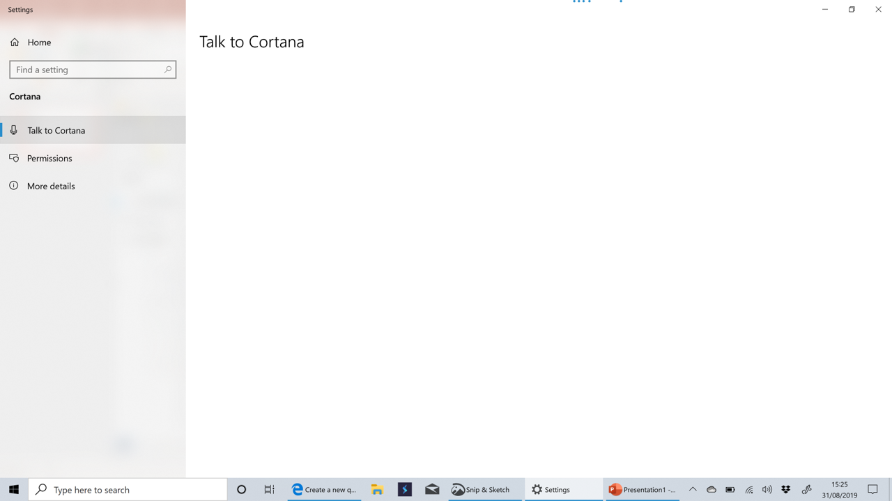 Cortana not working since windows update 3aefb8b3-fa8d-4f10-8bce-c28e55e90dad?upload=true.png