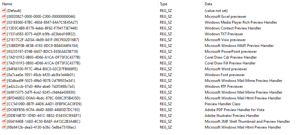 Preview pane is blank for every file except images and videos. 3b46a6f8-661d-4a8e-9d06-6594c7b88799?upload=true.png