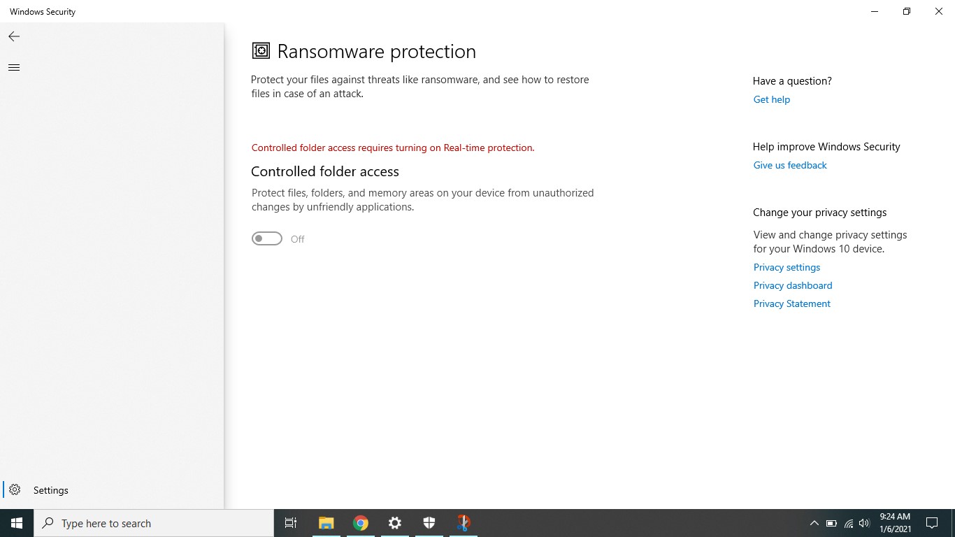 Windows Security is blank. 3bdf9a10-09e5-4b7d-8002-eb4a790bd5a6?upload=true.jpg