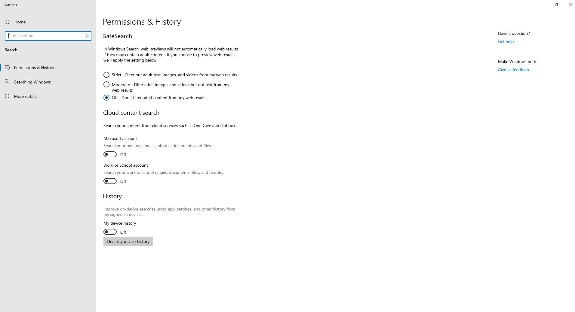 Cant hide search bar history after update to windows 10 1903 ver 3c13c11c-8339-4dfa-bd8d-7d975c7413a9?upload=true.jpg